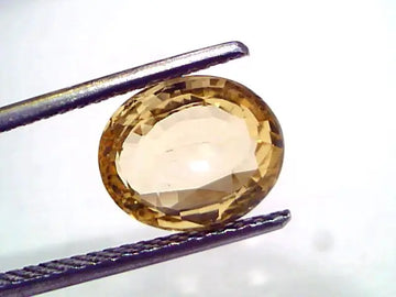 3.62 Ct IGI Certified Unheated Untreated Natural Ceylon Yellow Sapphire AAA