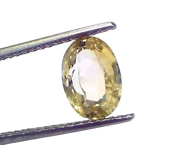 3.63 Ct IGI Certified Unheated Untreated Natural Ceylon Yellow Sapphire - Venus Gems