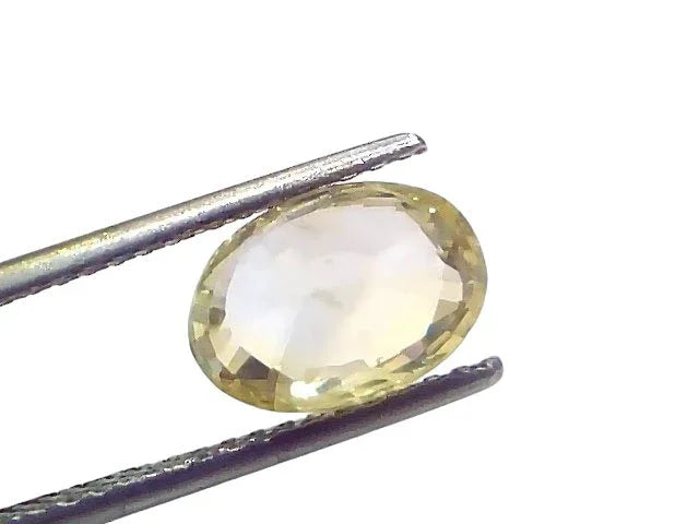 3.63 Ct IGI Certified Unheated Untreated Natural Ceylon Yellow Sapphire - Venus Gems