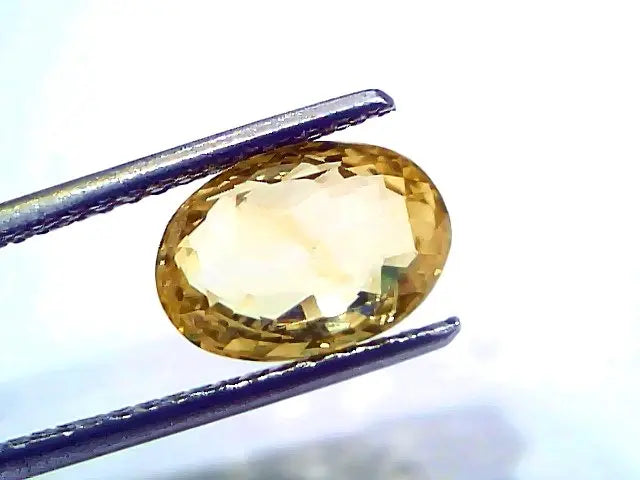 3.64 Ct IGI Certified Unheated Untreated Natural Ceylon Yellow Sapphire AAA