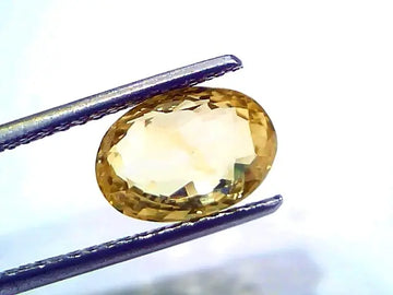 3.64 Ct IGI Certified Unheated Untreated Natural Ceylon Yellow Sapphire AAA