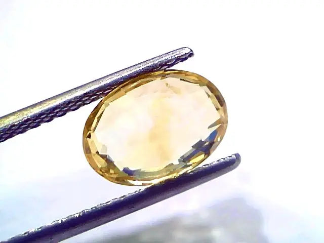 3.64 Ct IGI Certified Unheated Untreated Natural Ceylon Yellow Sapphire AAA