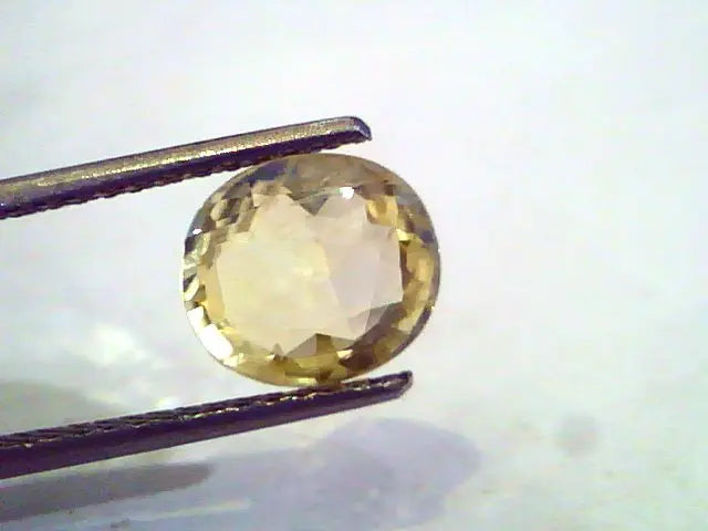 3.64 Ct Unheated Untreated Natural Ceylon Yellow Sapphire Pukhraj
