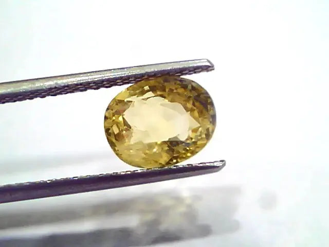 3.65 Ct IGI Certified Unheated Untreated Natural Ceylon Yellow Sapphire
