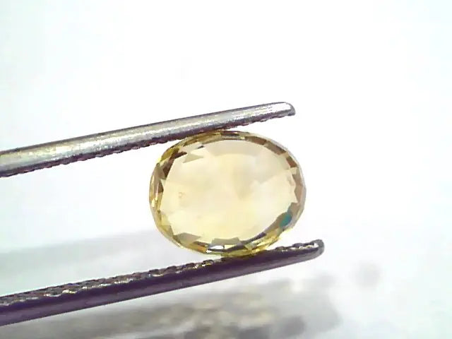 3.65 Ct IGI Certified Unheated Untreated Natural Ceylon Yellow Sapphire