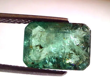 3.65 Ct Untreated Natural Zambian Emerald Panna Mercury Gemstone