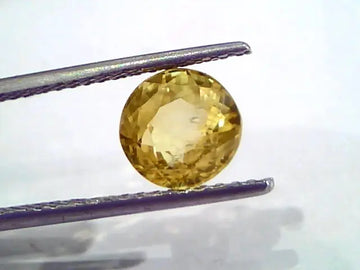 3.68 Ct Unheated Untreated Natural Ceylon Yellow Sapphire Pukhraj