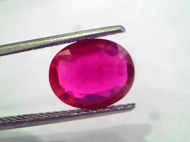 3.68 Ct Natural Ruby Gemstone Manek Gem for Sun (Heated)