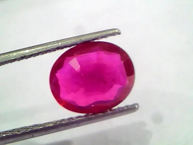 3.68 Ct Natural Ruby Gemstone Manek Gem for Sun (Heated)