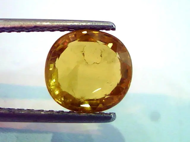 3.68 Ct Natural Yellow Sapphire Pukhraj Jupiter Gemstone(Heated)
