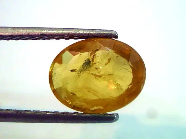 3.69 Ct Natural Bangkok Yellow Sapphire,Pukhraj Gemstone heated