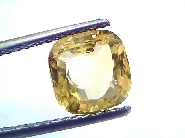 3.54 Ct GII Certified Unheated Untreated Natural Ceylon Yellow Sapphire