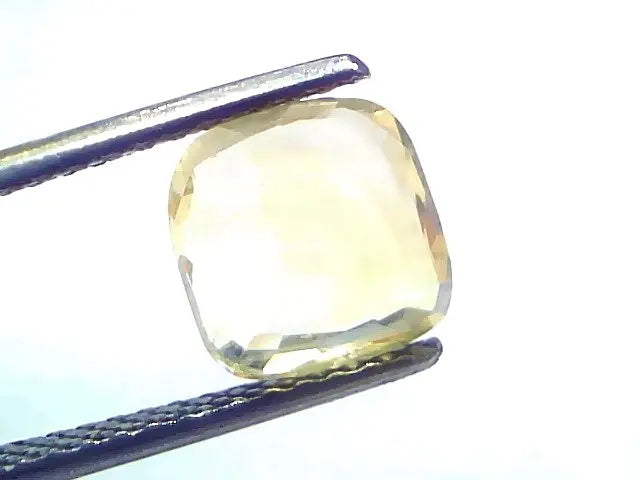 3.54 Ct GII Certified Unheated Untreated Natural Ceylon Yellow Sapphire