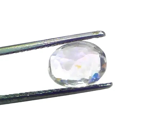 3.71 Ct Certified Unheated Untreated Natural Ceylon White Sapphire - Venus Gems