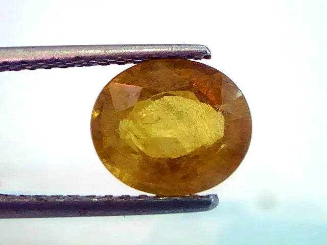 3.70 Ct Natural Bangkok Yellow Sapphire,Pukhraj Gemstone heated