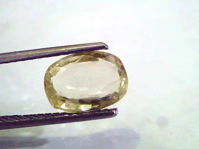 3.73 Ct Unheated Untreated Natural Ceylon Yellow Sapphire Pukhraj