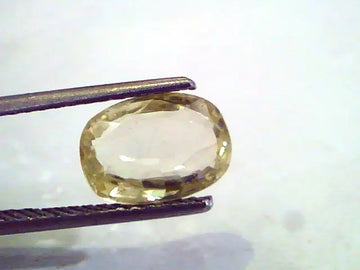 3.73 Ct Unheated Untreated Natural Ceylon Yellow Sapphire Pukhraj