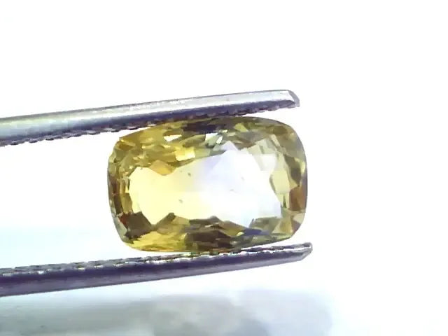 3.71 Ct Unheated Untreated Yellow Blue Mix Pitambari Pukhraj Sapphire - Venus Gems