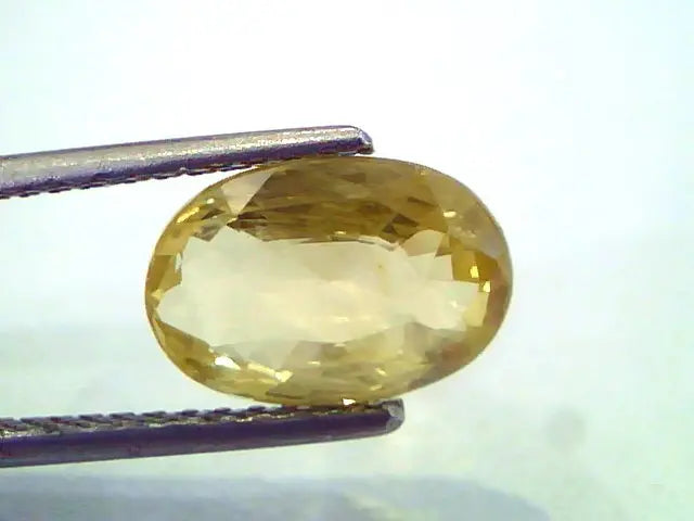 3.69 Ct Unheated Untreated Natural Ceylon Yellow Sapphire Gems