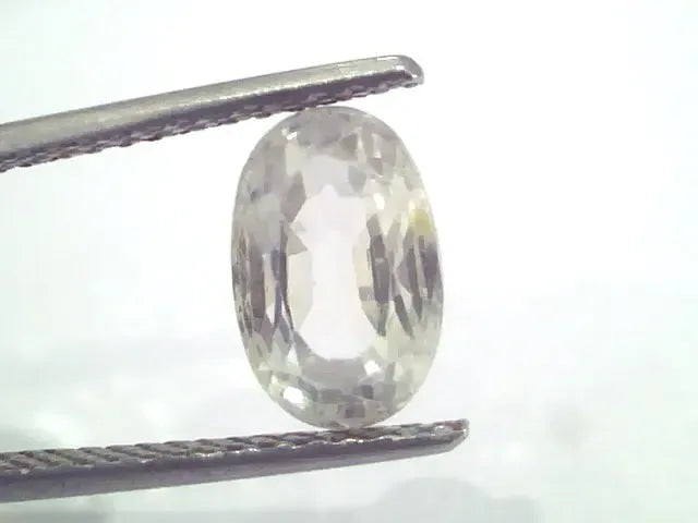 3.71 Ct Unheated Untreated Natural White Sapphire Gemstones - Venus Gems