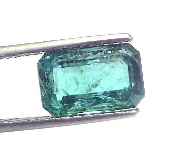 3.72 Ct Certified Untreated Natural Zambian Emerald Gemstone