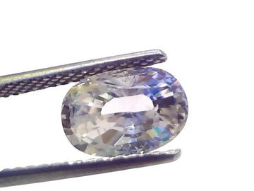 3.75 Ct Certified Unheated Untreated Natural Ceylon White Sapphire - Venus Gems