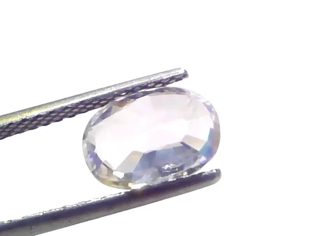 3.75 Ct Certified Unheated Untreated Natural Ceylon White Sapphire - Venus Gems