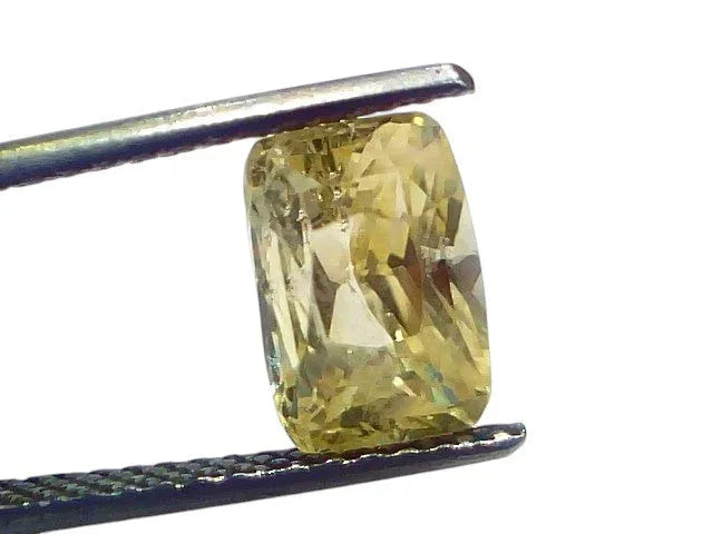 3.72 Ct IGI Certified Unheated Untreated Natural Ceylon Yellow Sapphire - Venus Gems