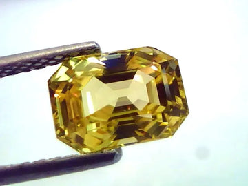 3.72 Ct Unheated Untreated Natural Ceylon Yellow Sapphire AAAAA