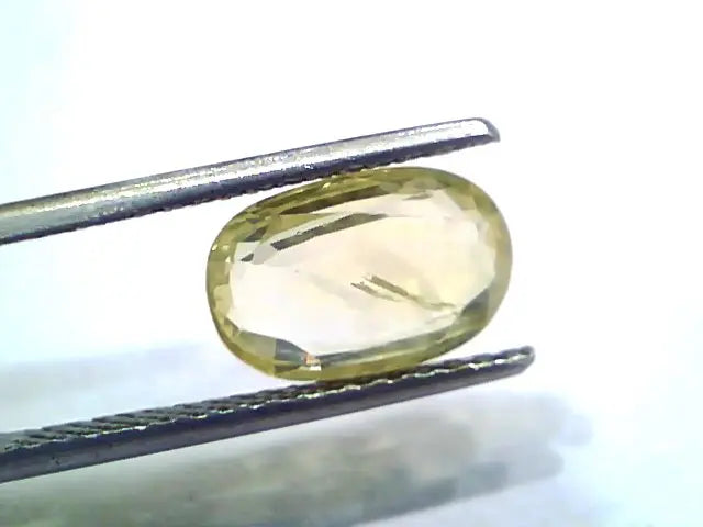 3.80 Ct Unheated Untreated Natural Ceylon Yellow Sapphire Gems