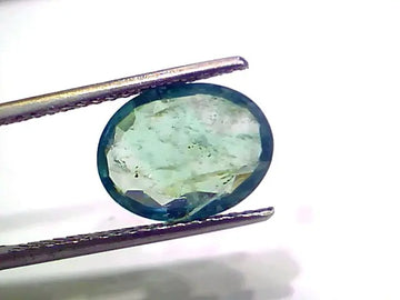 3.74 Ct GII Certified Untreated Natural Zambian Emerald Gemstone