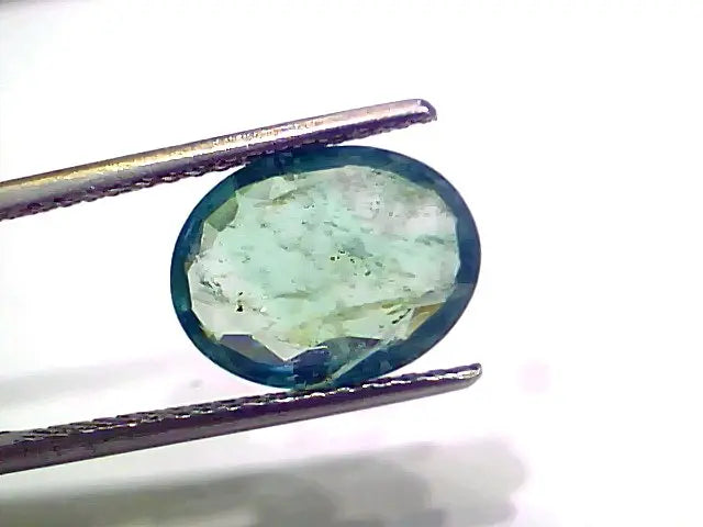 3.74 Ct GII Certified Untreated Natural Zambian Emerald Gemstone