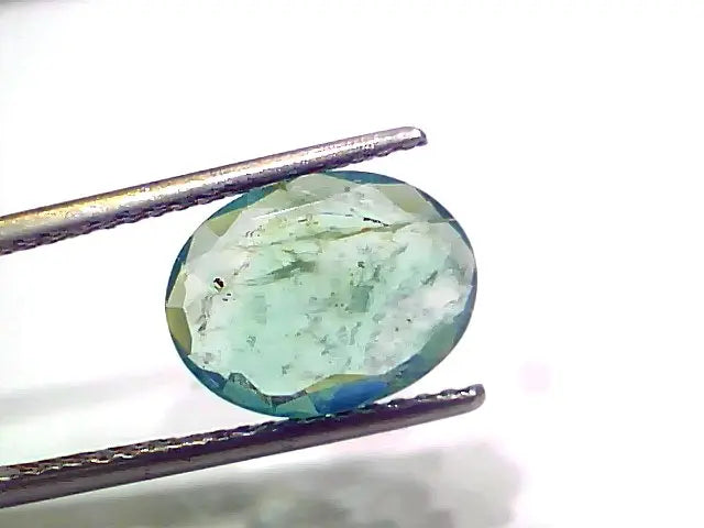 3.74 Ct GII Certified Untreated Natural Zambian Emerald Gemstone
