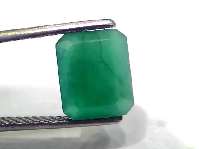 3.80 Ct Certified Untreated Natural Zambian Emerald Panna Gemstone