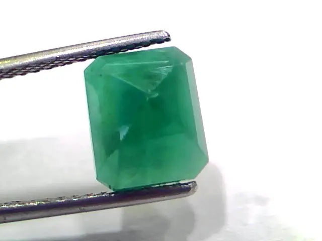 3.80 Ct Certified Untreated Natural Zambian Emerald Panna Gemstone