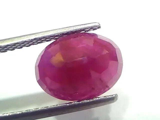 3.79 Ct Certified Unheated Untreated Natural New Burma Ruby Manik Stone - Venus Gems