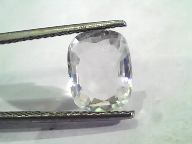 3.75 Ct Unheated Untreated Natural Certified White Sapphire Gems