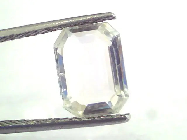 3.75 Ct IGI Certified Unheated Untreated Natural Premium White Sapphire
