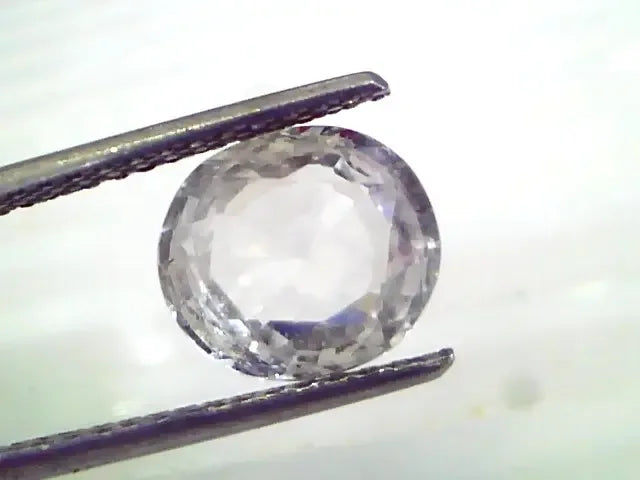 3.76 Ct Unheated Untreated Natural Ceylon White Sapphire Gems - Venus Gems