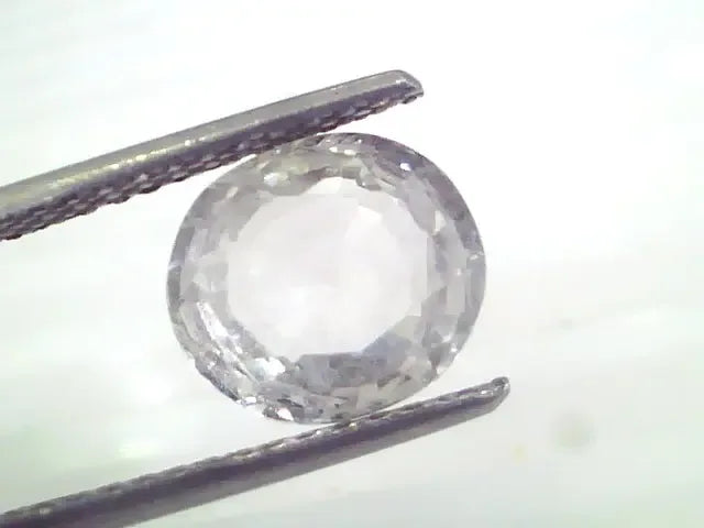 3.76 Ct Unheated Untreated Natural Ceylon White Sapphire Gems - Venus Gems