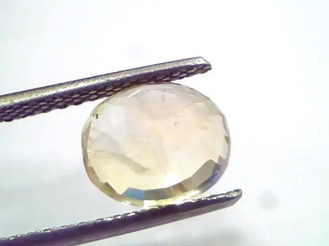 3.75 Ct GII Certified Unheated Untreated Natural Ceylon Yellow Sapphire