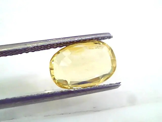 3.78 Ct 6.25 Ratti Unheated Untreated Natural Ceylon Yellow Sapphire