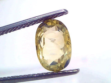 3.76 Ct IGI Certified Unheated Natural Ceylon Yellow Blue Pitambari Sapphire Pukhraj – 4.13 Ratti