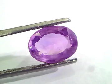 3.78 Ct Unheated Untreated Natural Purple Sapphire Khuni Neelam - Venus Gems