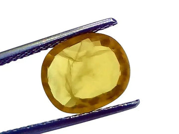 3.77 Ct Natural Yellow Sapphire Pukhraj Jupiter Gemstone (Heated) - Venus Gems