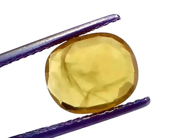 3.77 Ct Natural Yellow Sapphire Pukhraj Jupiter Gemstone (Heated) - Venus Gems