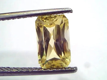 3.79 Ct GII Certified Unheated Untreated Natural Ceylon Yellow Sapphire
