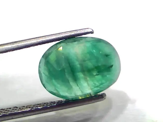 3.87 Ct Certified Untreated Natural Zambian Emerald Panna Gemstone