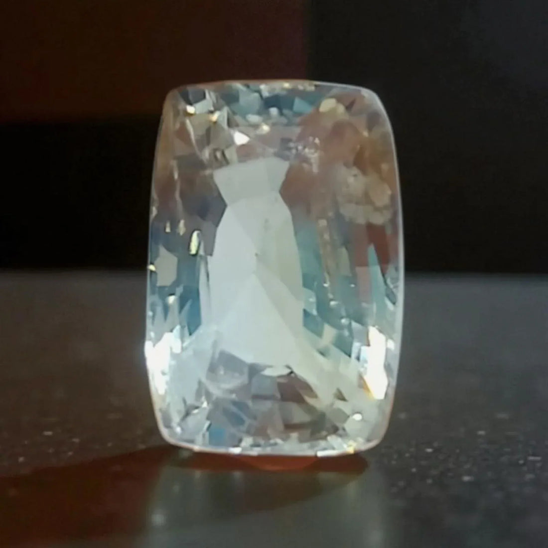 3.82 Ct Certified Unheated Untreated Natural Ceylon White Sapphire - Venus Gems