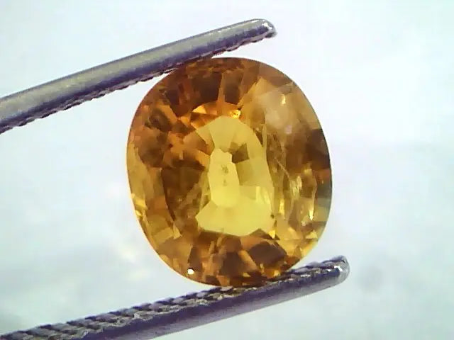 3.82 Ct Natural Yellow Sapphire Pukhraj Jupiter Gemstone(Heated)